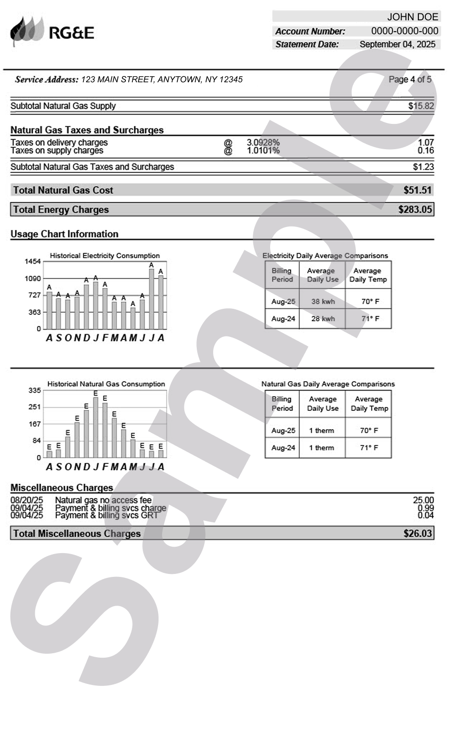RG&E Bill Page 4